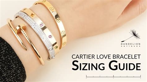 sizes of cartier love bracelet|cartier love bracelet size guide.